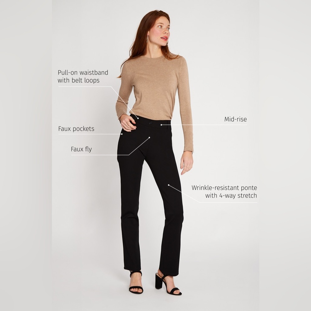Betabrand Classic DPYP Straight-Leg Black XS NIB NWT - Picture 4 of 6